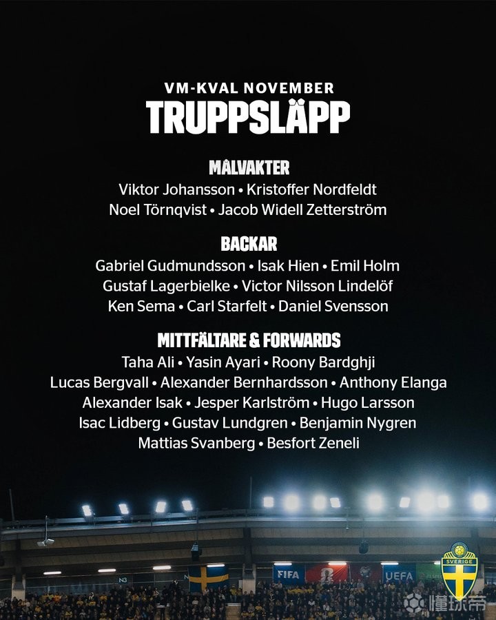 瑞典国家队与对手在欧洲预选赛中打成平局